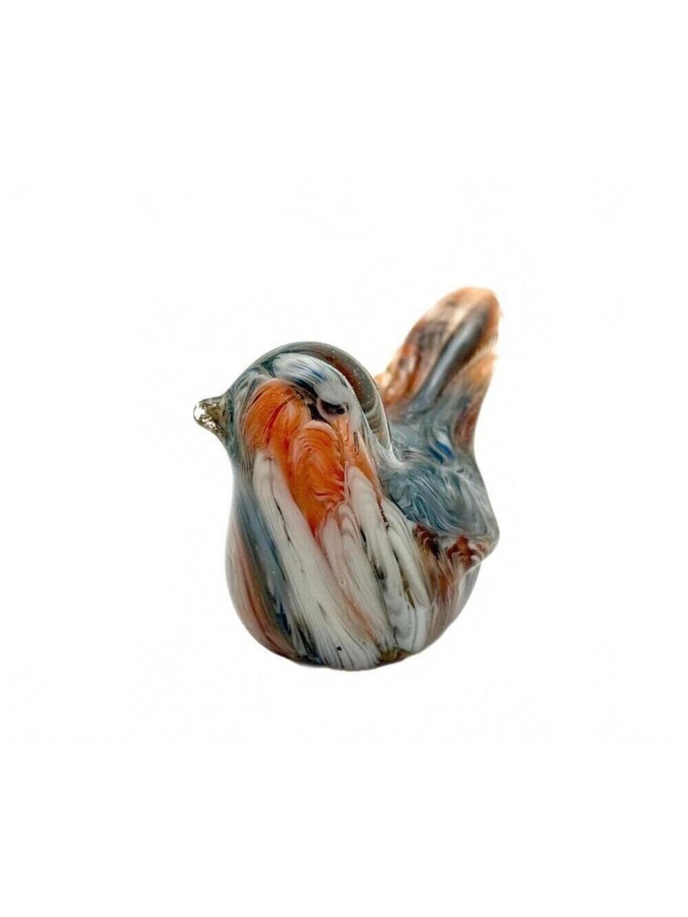 Vintage Hand Blown Art Glass Small Bird Figurine Swirl Glass - Picture 4 of 6